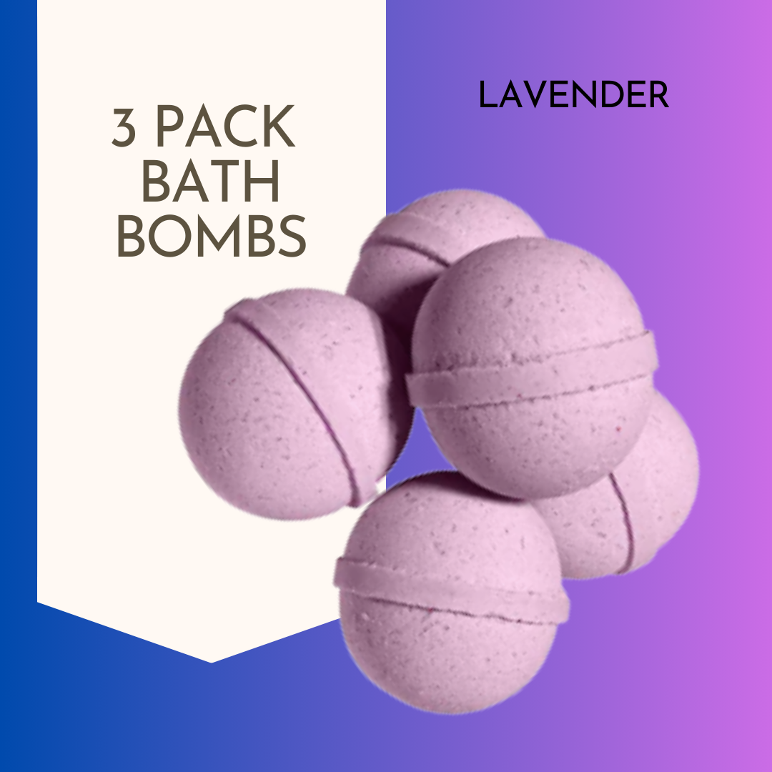 3 Pack Lavender Bath Bombs