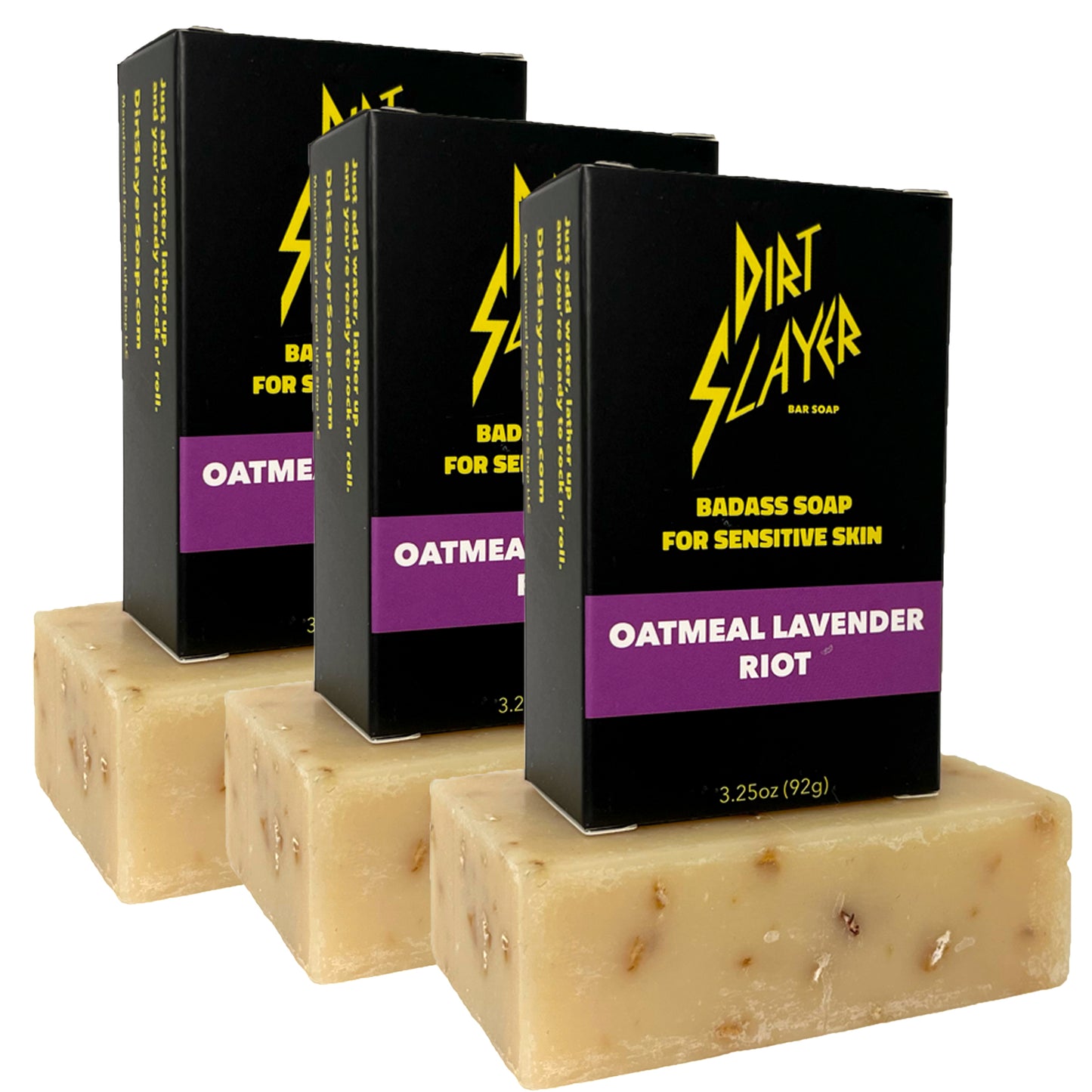 3 Pack Oatmeal Lavender Riot Bar Soap