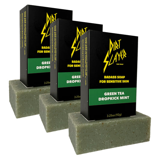 3 Pack Green Tea Dropkick Mint Bar Soap