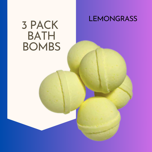 3 Pack Lemongrass Bath Bombs