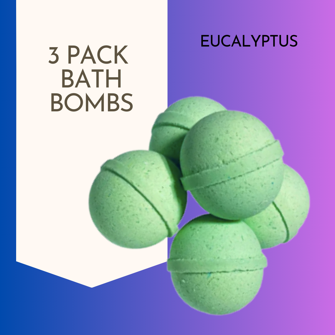 3 Pack Eucalyptus Bath Bombs